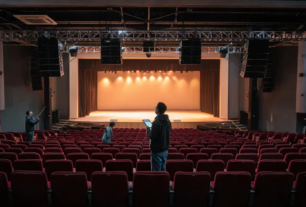 RCF system in a community performance venue