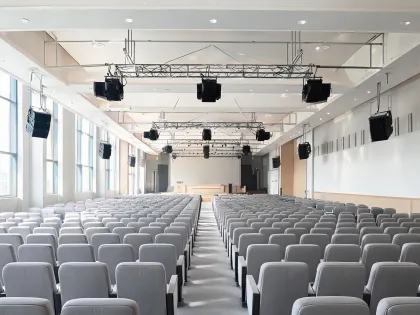 Installed sound in a worship auditorium