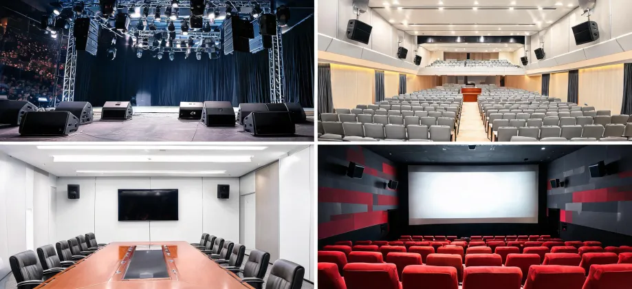 Four professional audio venue applications