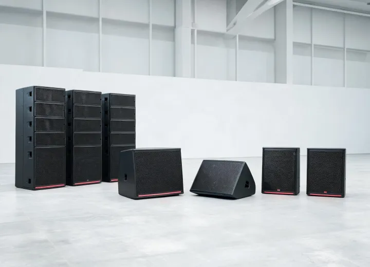 RCF product range with loudspeakers and subwoofers